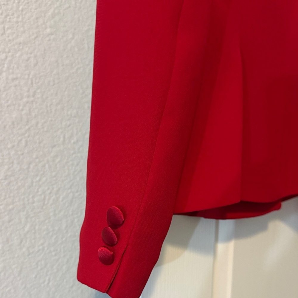 Red Women's Blazer - Picture 3 of 8